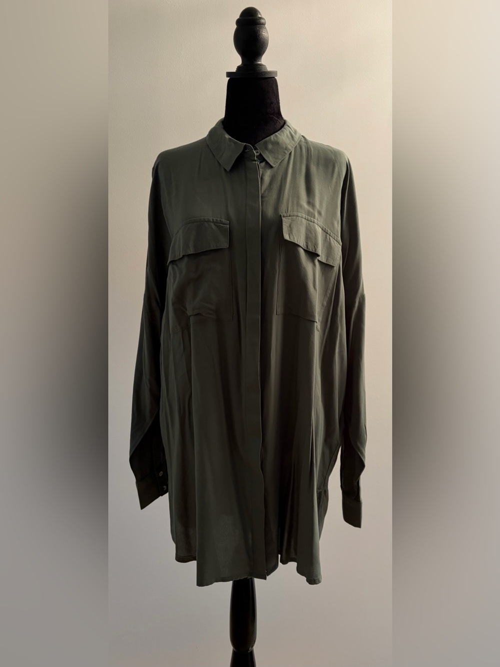 Vero Moda Long Sleeve Collared Oversized Shirt - Size XL